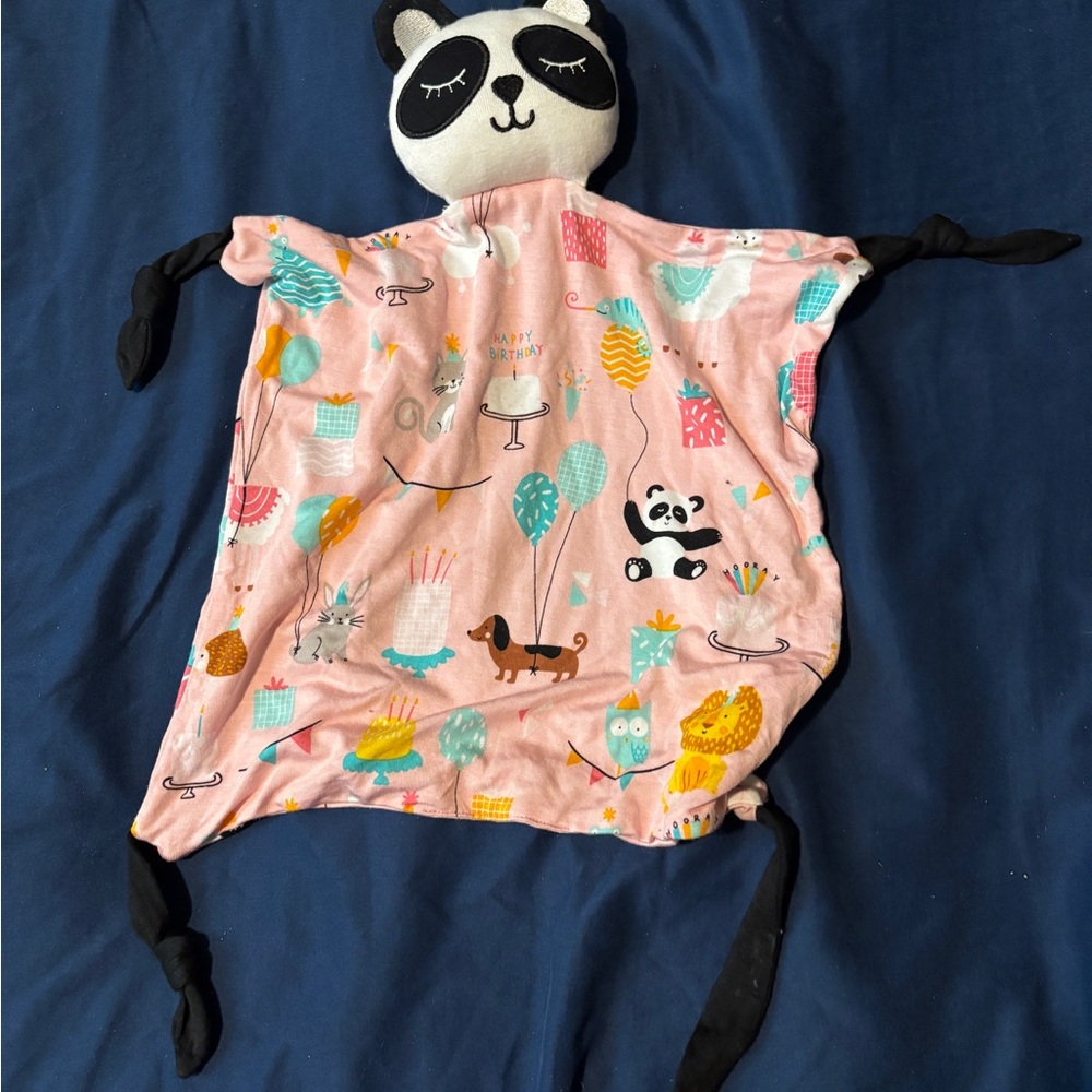 Little Sleepies Pink Panda Birthday Animals Lovey